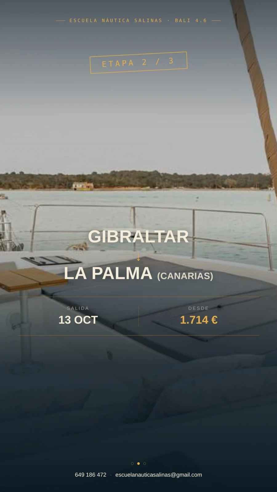 Travesía Gibraltar → La Palma (Canarias) en el Bali 4.6, salida 13 de octubre, desde 1.714 €